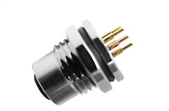 M12 ตัวเมียยึดด้านหน้า A- การเข้ารหัส 8PIN M16*1.5