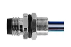 M8 ชายบัดกรีประเภทด้านหลังยึด A-Coding 6PIN M8 * 0.5 ลวด 0.5M